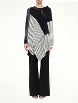 Wrap Knit Skirt in Navy