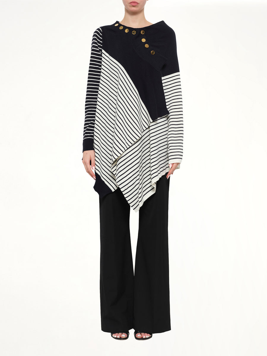 Wrap Knit Skirt in Navy