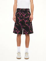 Flower Shorts in Black