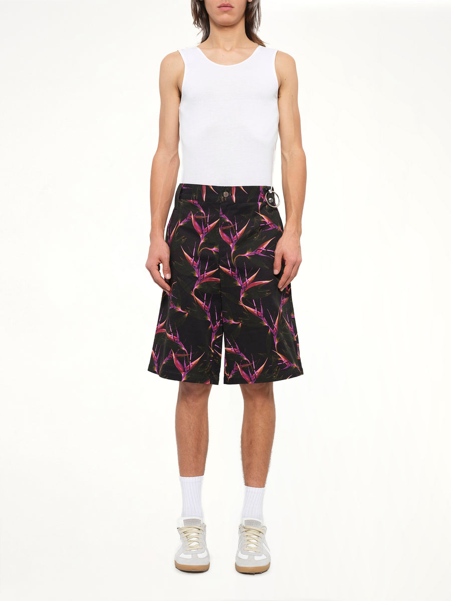 Flower Shorts in Black