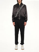 Guitar Strap Bomber Jacket in Black