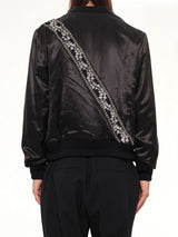 Guitar Strap Bomber Jacket in Black