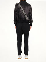 Guitar Strap Bomber Jacket in Black