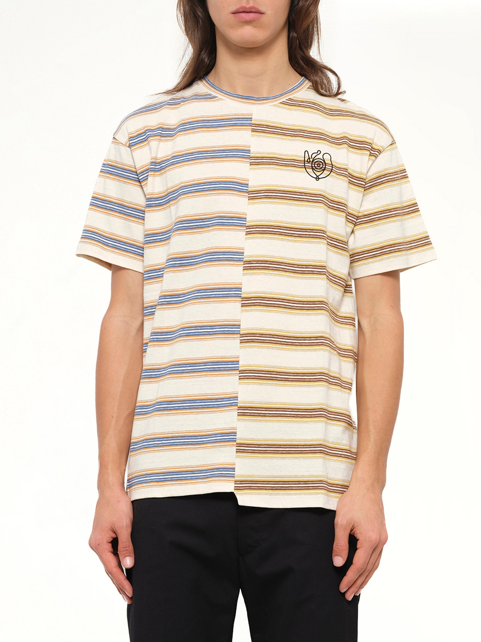 Loewe ELN Stripe Asym T-Shirt in Multicolor