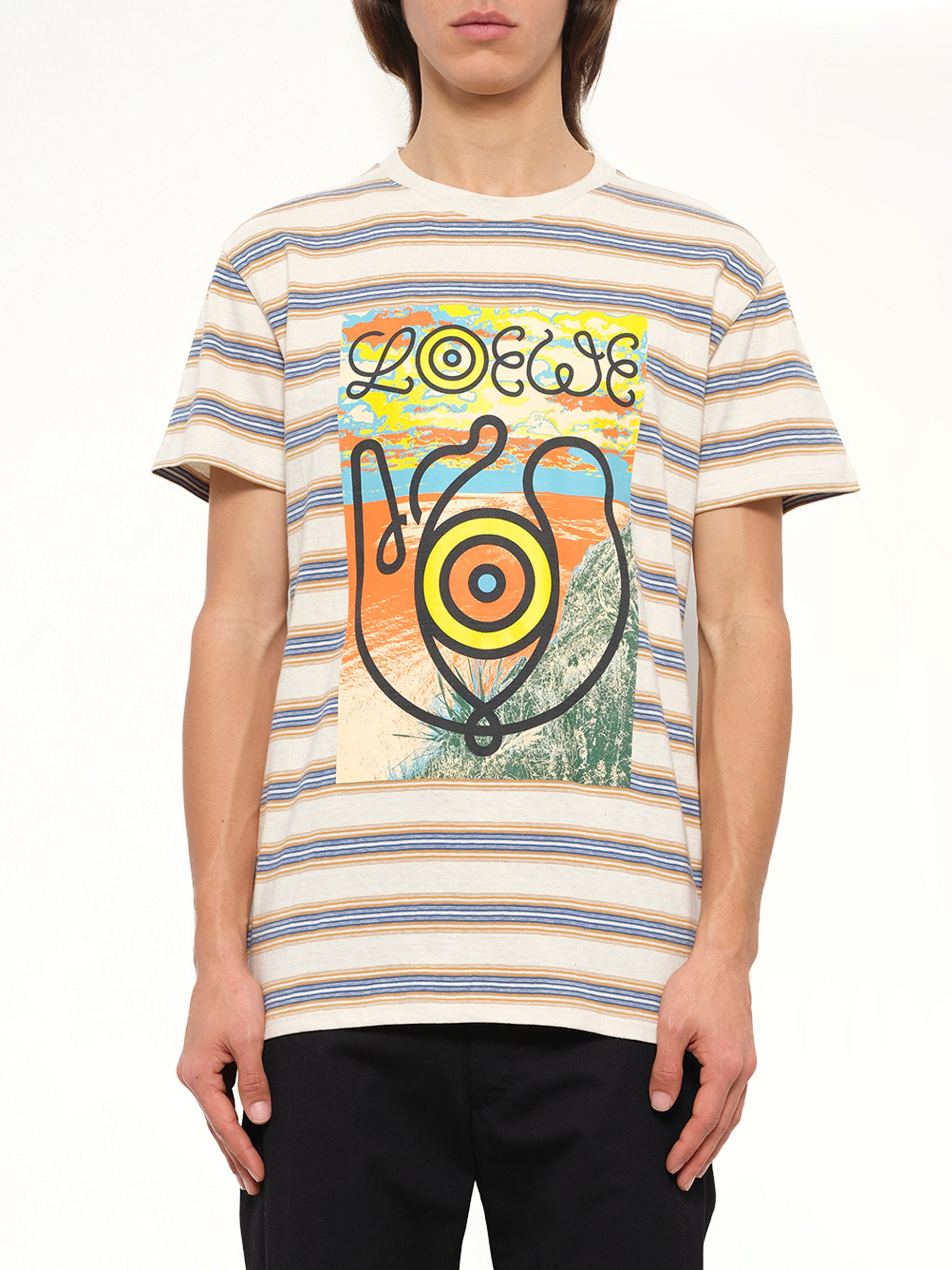 Loewe ELN Stripe T-Shirt in Blue
