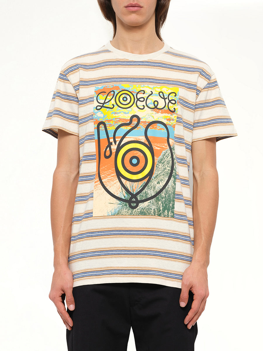 Loewe ELN Stripe T-Shirt in Blue