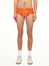 Loewe x Paula Printed Swim Briefs in Orange