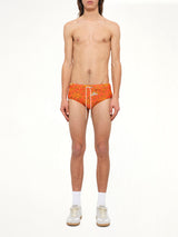 Loewe x Paula Printed Swim Briefs in Orange