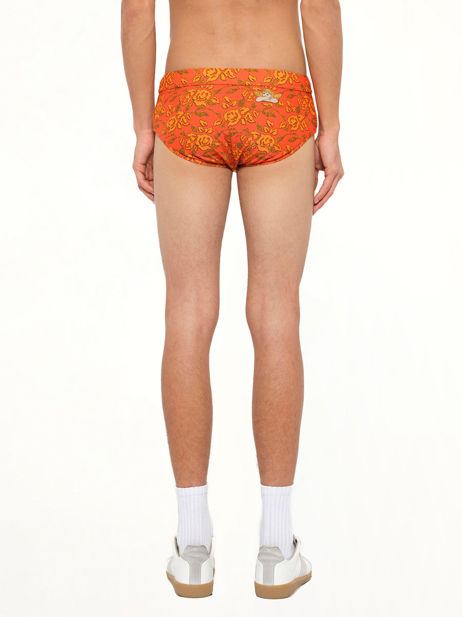Loewe x Paula Printed Swim Briefs in Orange