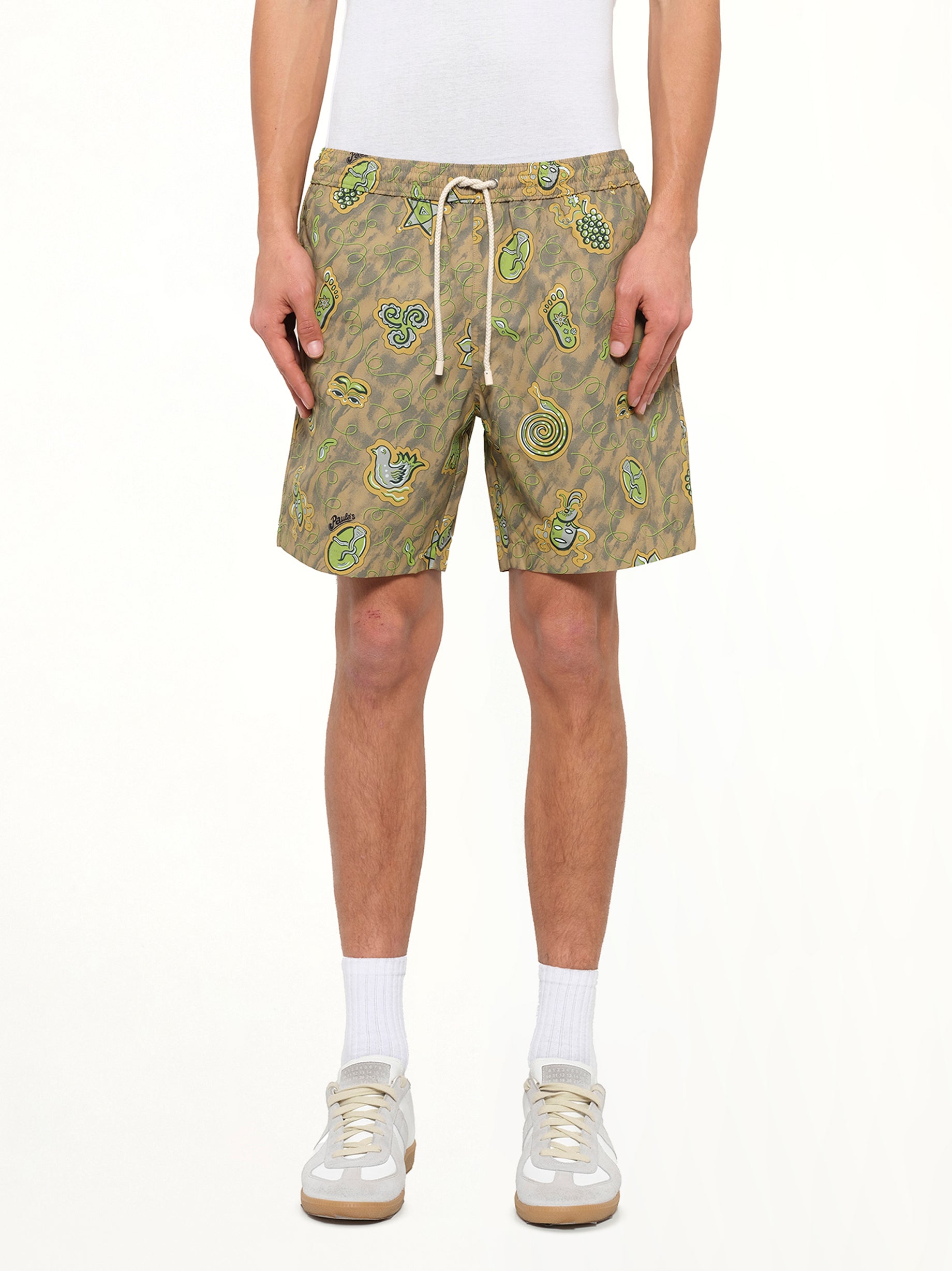 Loewe x Paula Printed Swim Shorts in Green