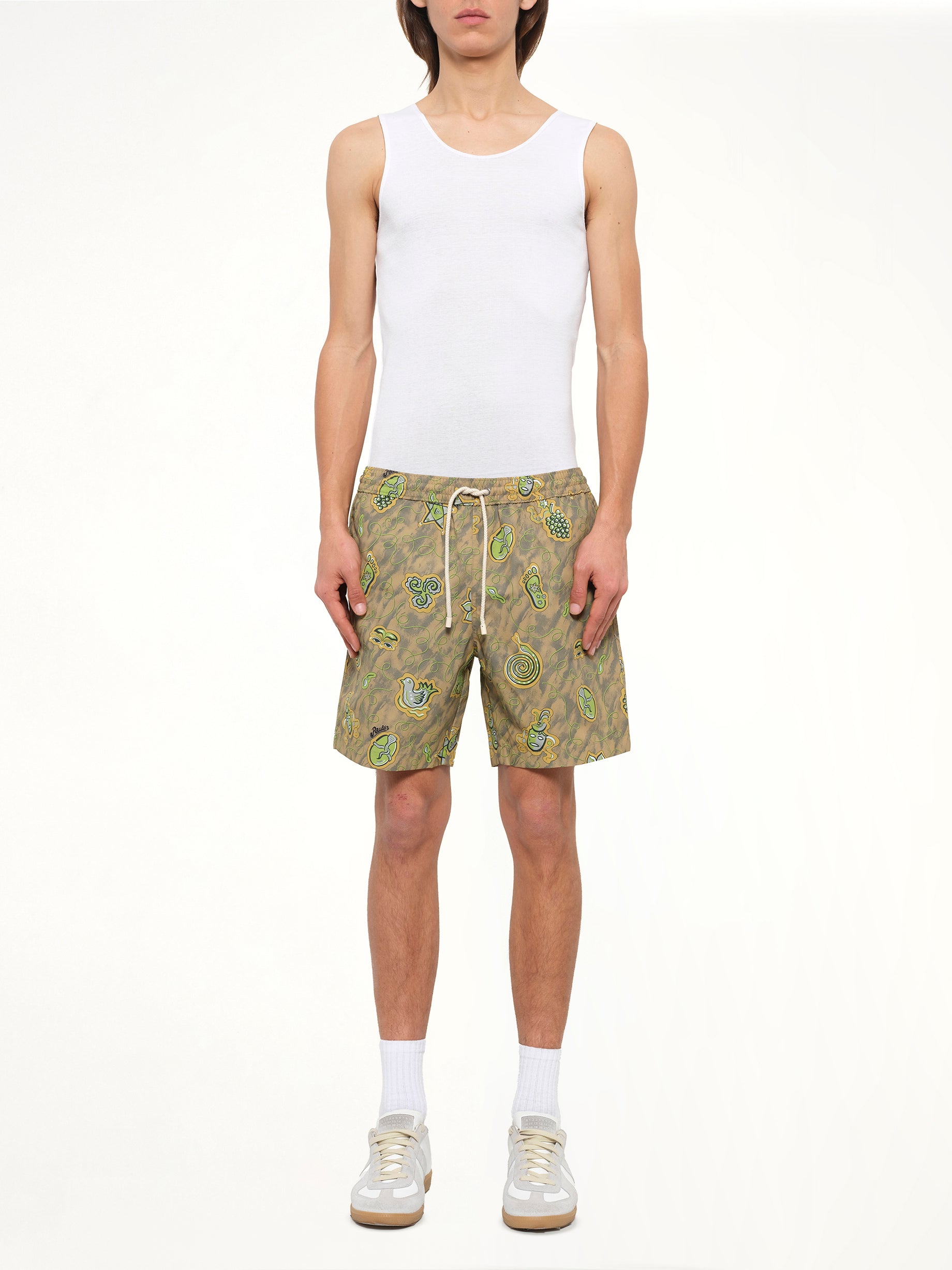 Loewe x Paula Printed Swim Shorts in Green