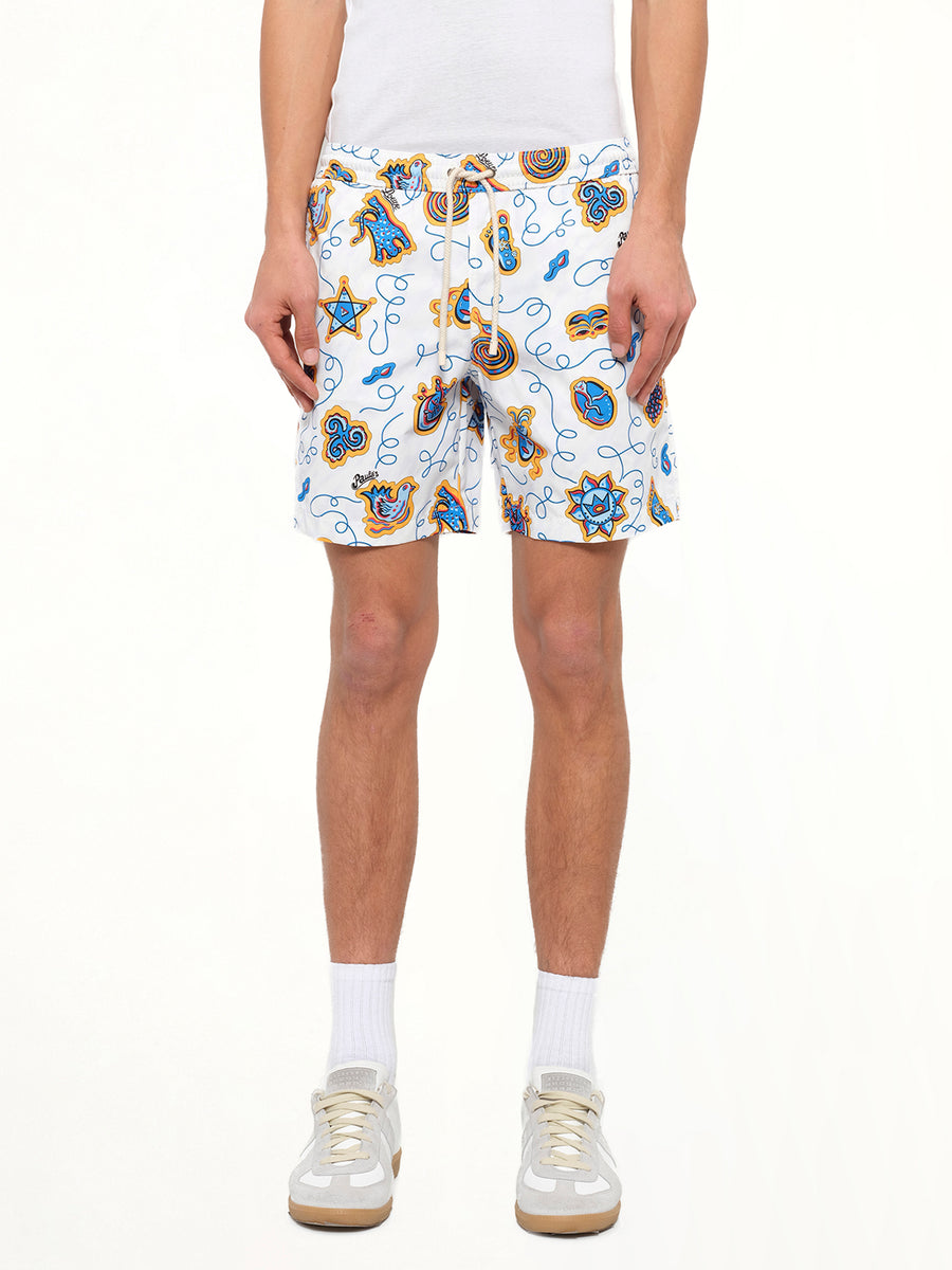 Loewe x Paula Printed Swim Shorts in White