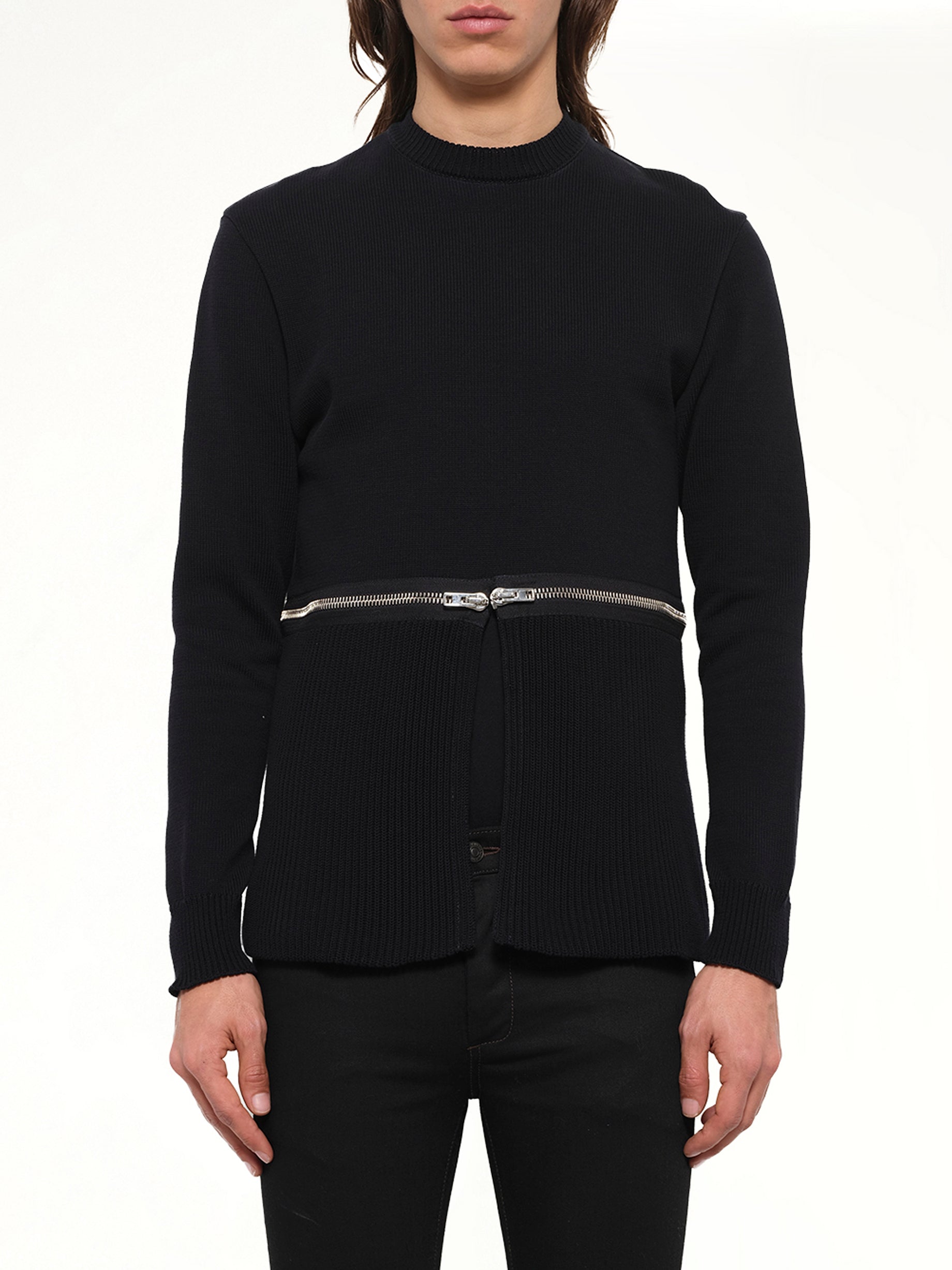 Podium Zip Pullover in Black