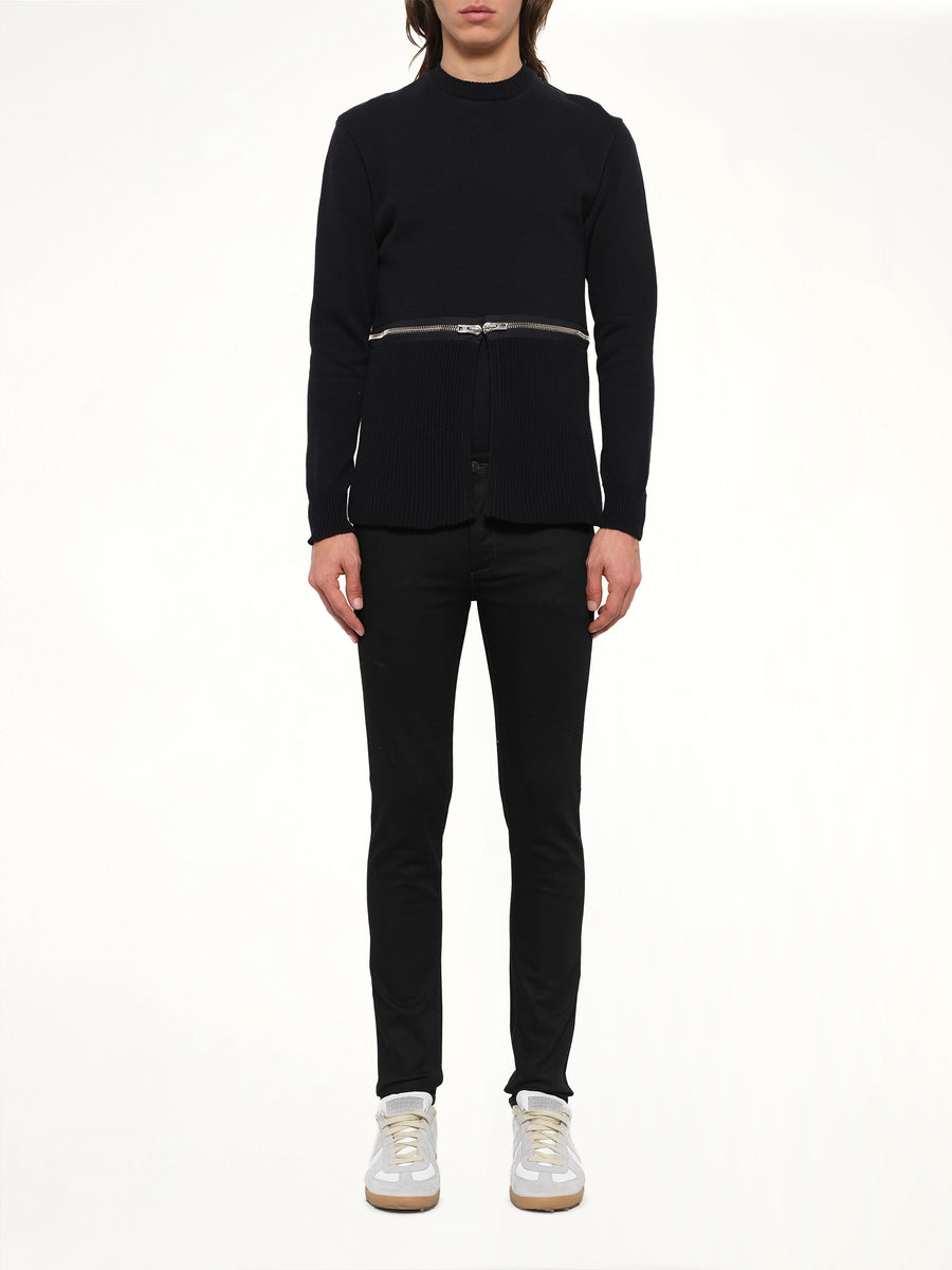 Podium Zip Pullover in Black