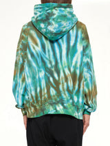 Tie Dye Oversize Hoodie in Green