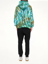 Tie Dye Oversize Hoodie in Green