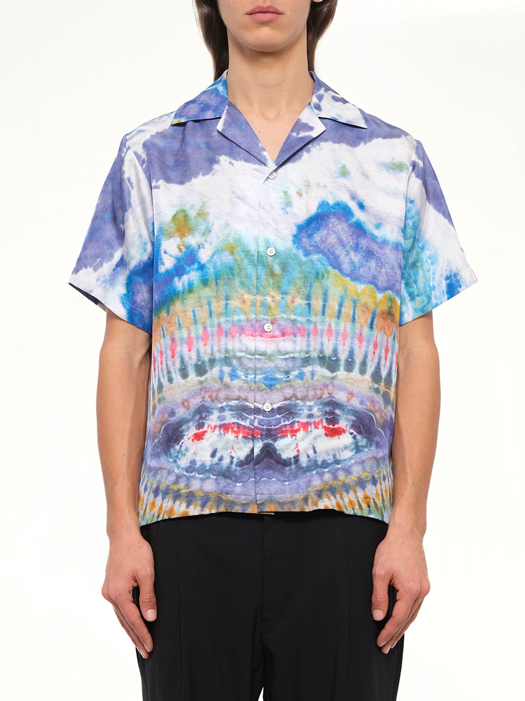Tie Dye Short Sleeve Shirt in Multicolor