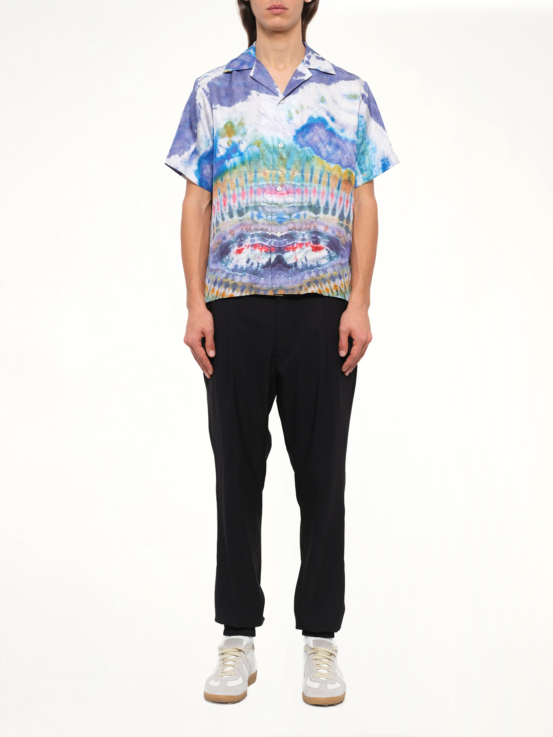 Tie Dye Short Sleeve Shirt in Multicolor