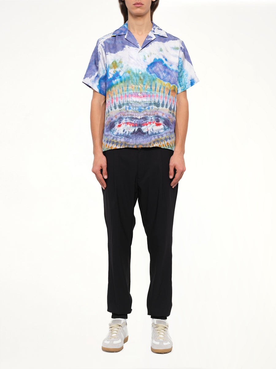 Tie Dye Short Sleeve Shirt in Multicolor