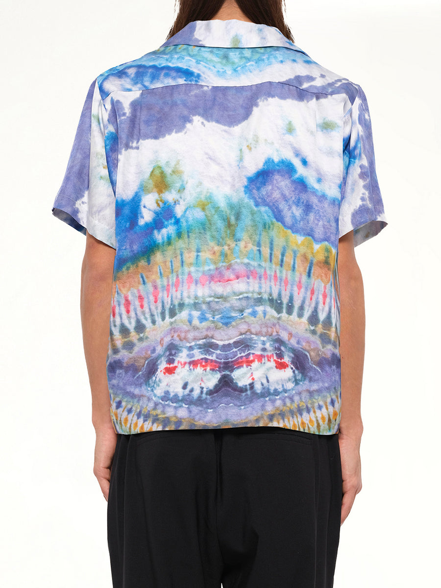 Tie Dye Short Sleeve Shirt in Multicolor