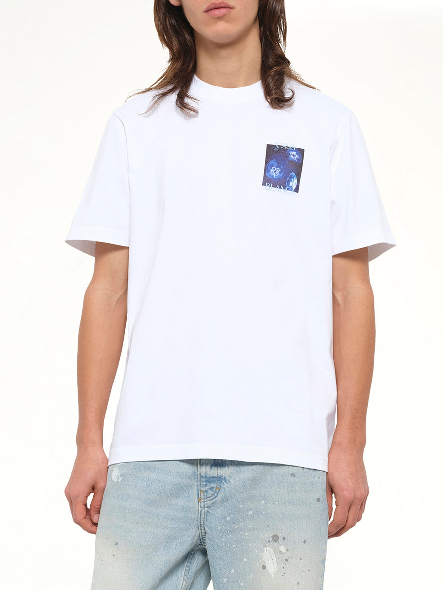 Meduse Sportif Printed Classic T-Shirt in White