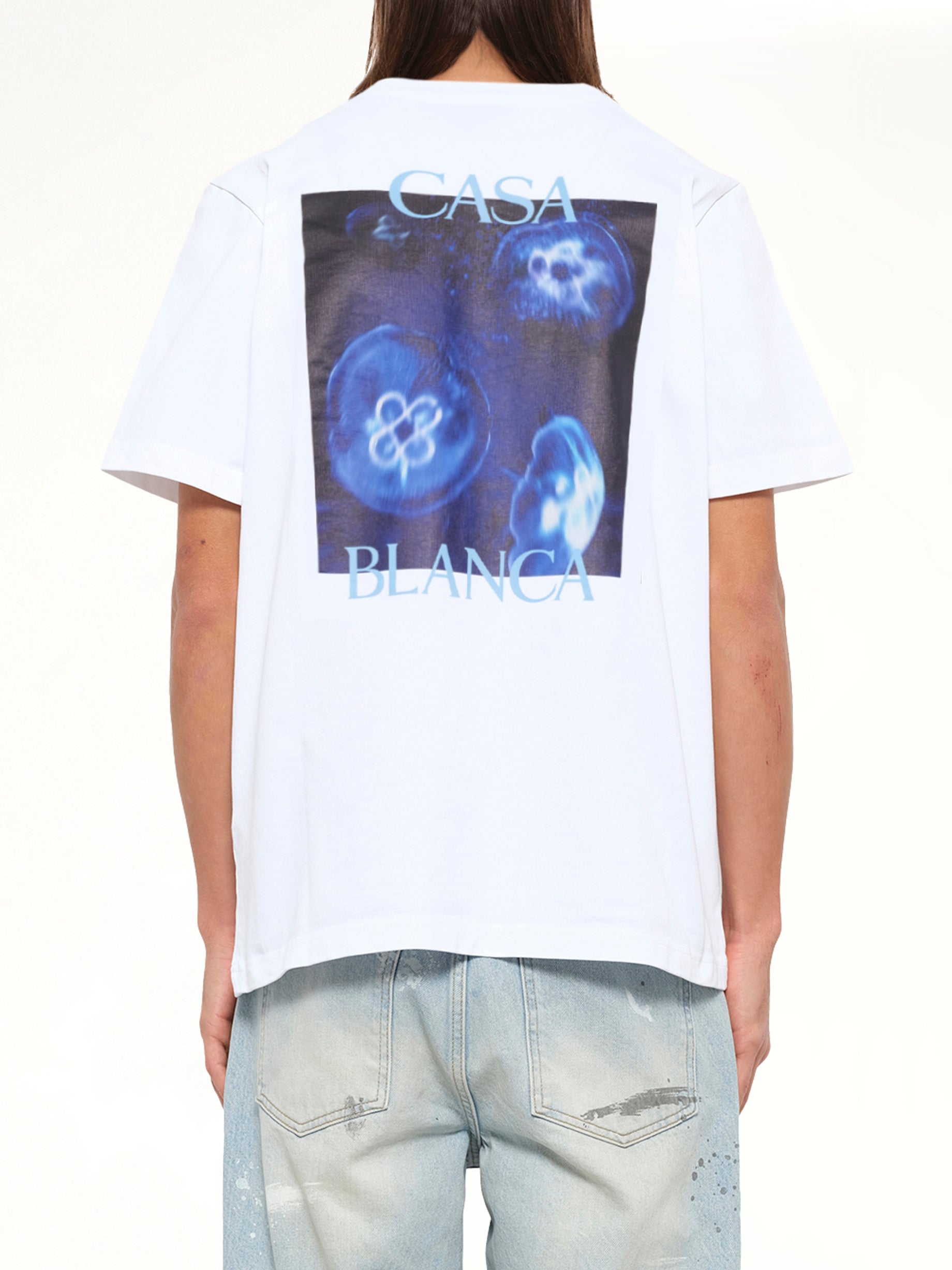 Meduse Sportif Printed Classic T-Shirt in White