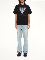 Monde Perdu Tennis Club Icon Printed Classic T-Shirt in Black