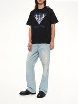 Monde Perdu Tennis Club Icon Printed Classic T-Shirt in Black
