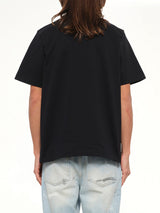 Monde Perdu Tennis Club Icon Printed Classic T-Shirt in Black