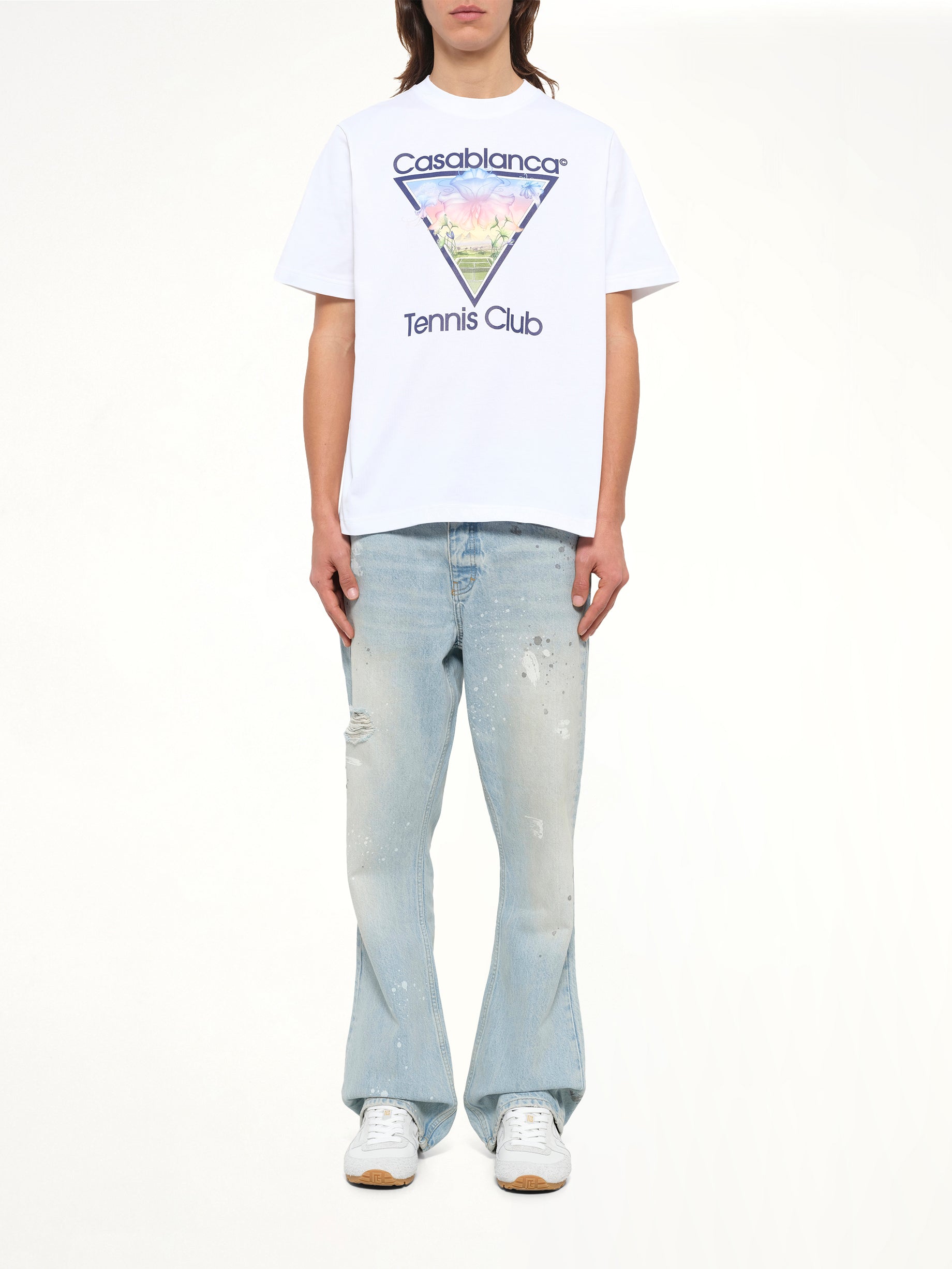 Tennis Icon Printed Classic T-Shirt in White