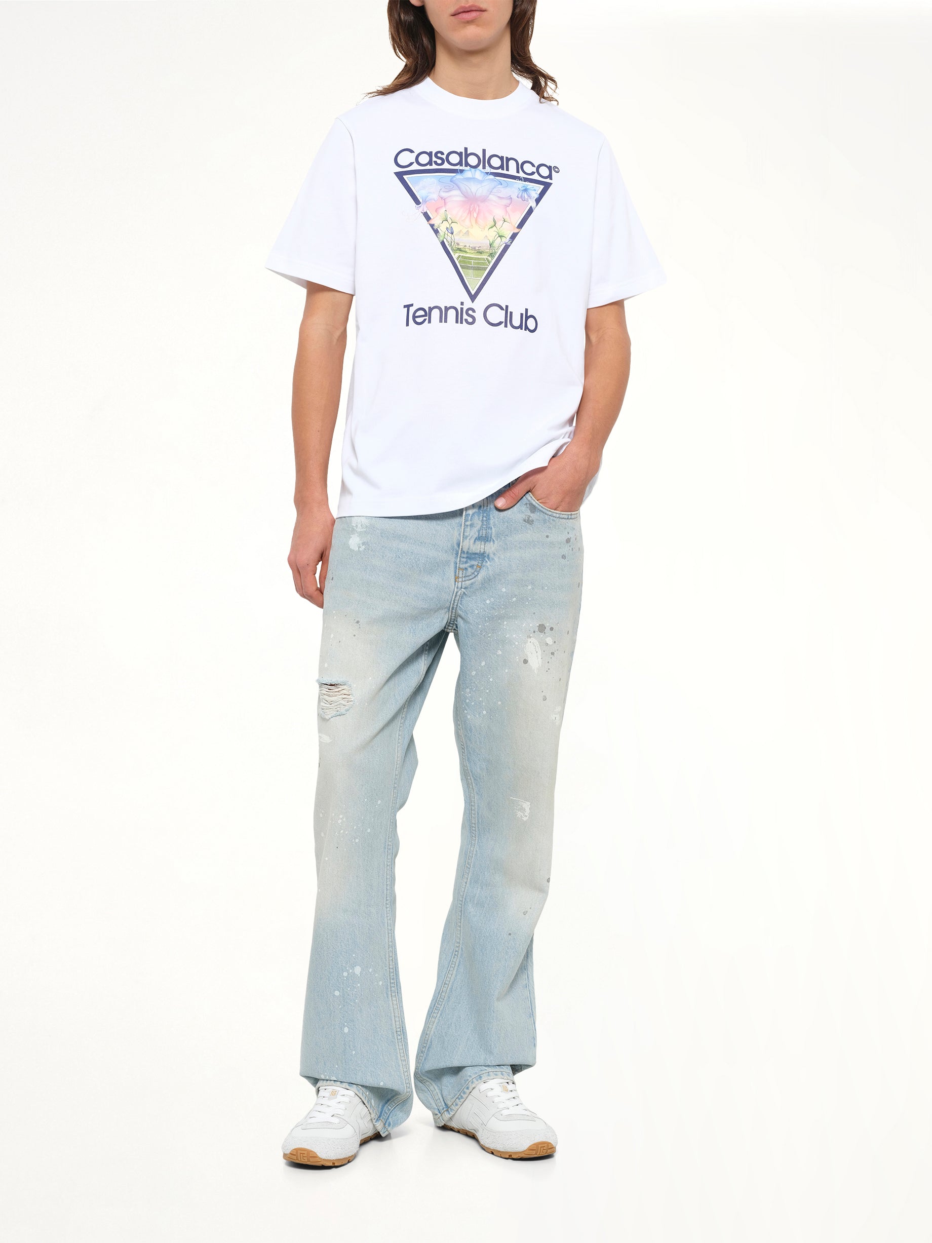 Tennis Icon Printed Classic T-Shirt in White
