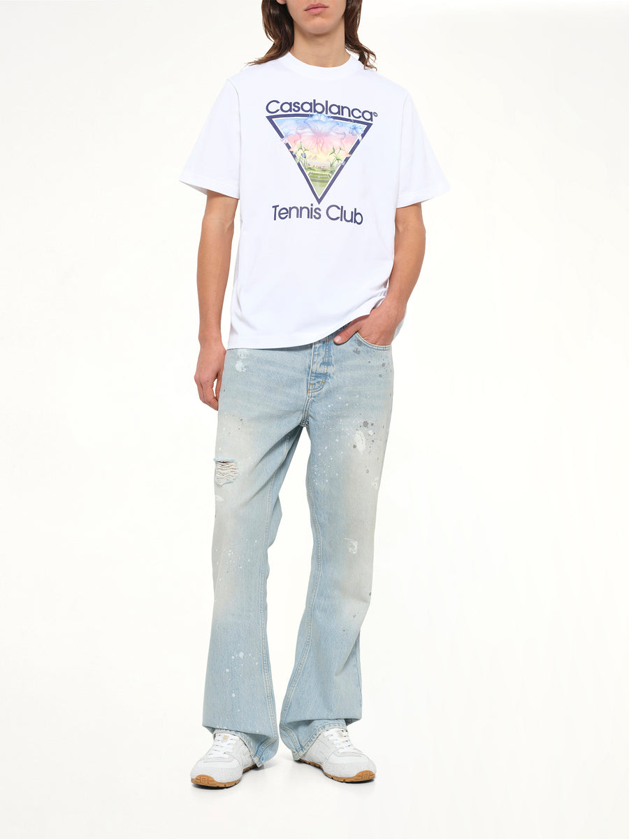 Tennis Icon Printed Classic T-Shirt in White
