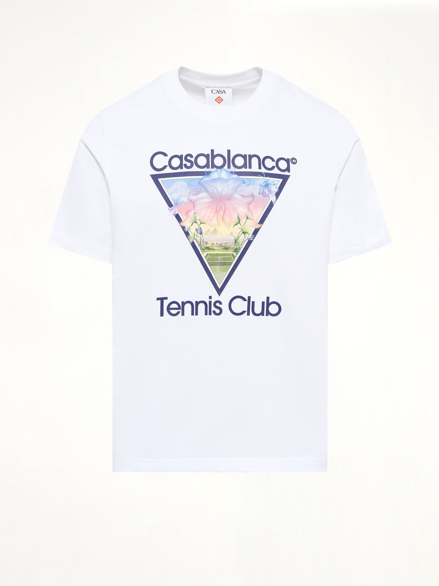Tennis Icon Printed Classic T-Shirt in White