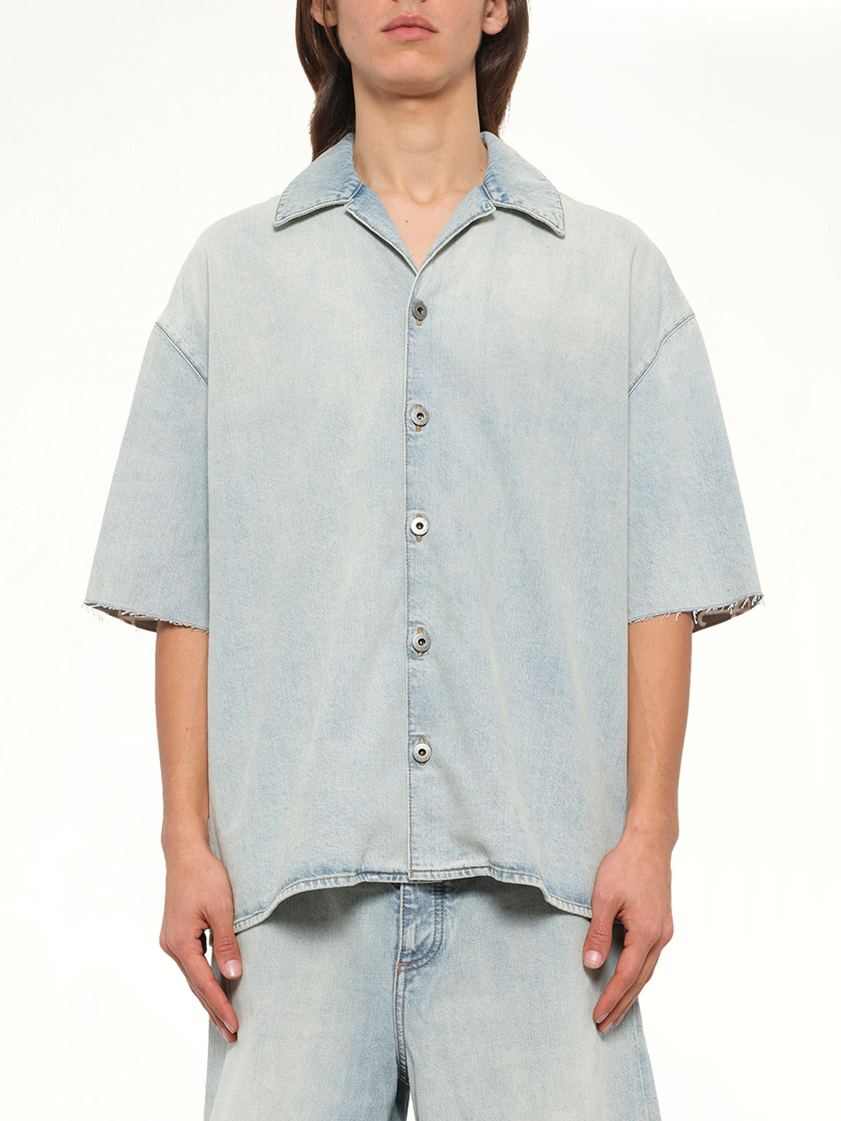 Anagram Short Sleeve Shirt in Washed Blue