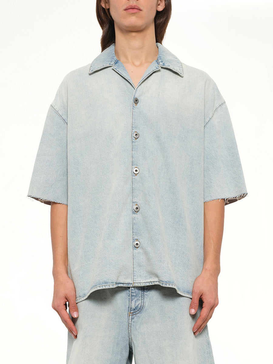 Anagram Short Sleeve Shirt in Washed Blue