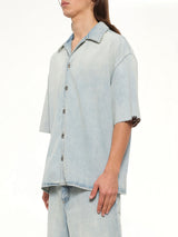 Anagram Short Sleeve Shirt in Washed Blue