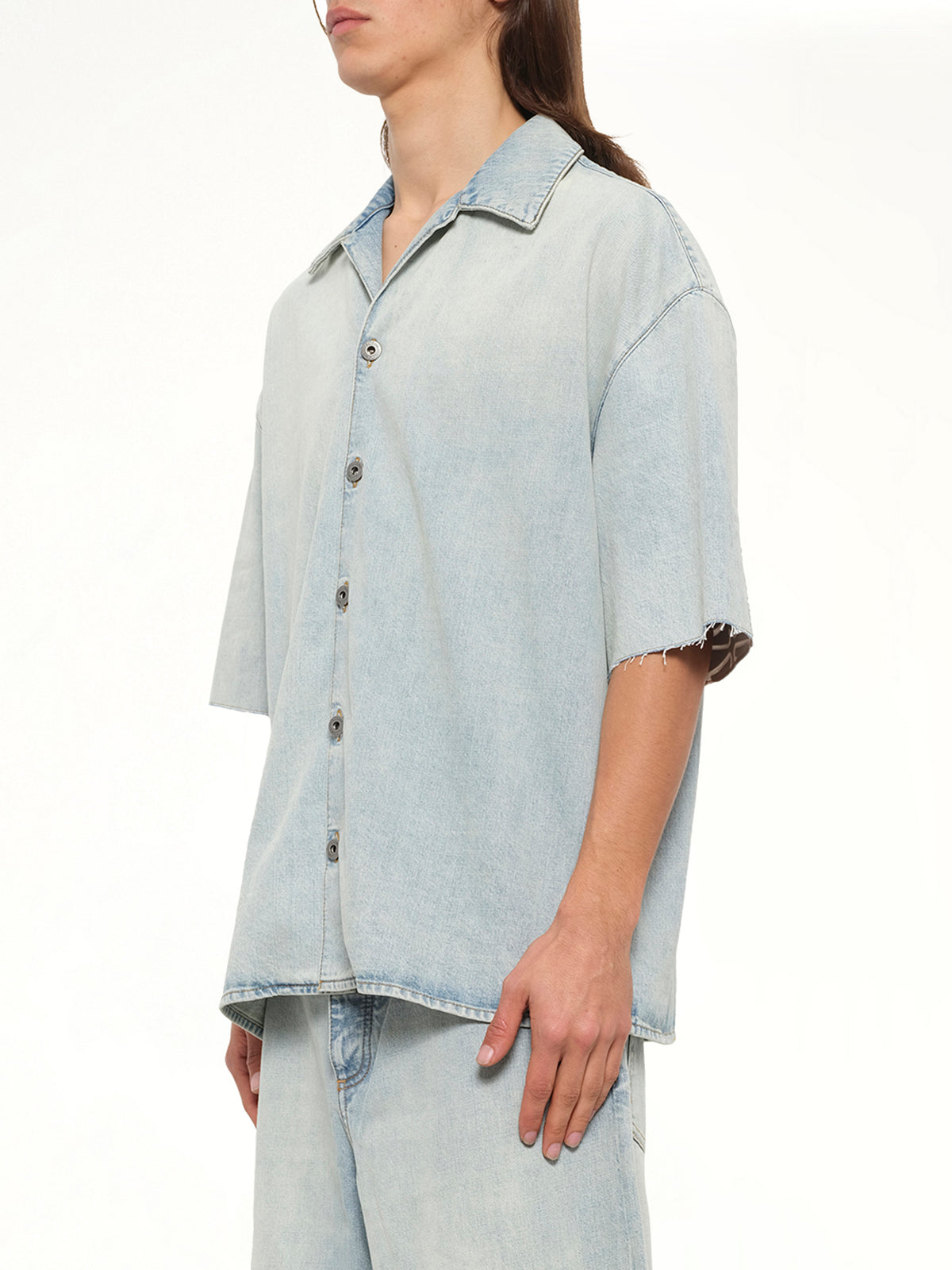 Anagram Short Sleeve Shirt in Washed Blue
