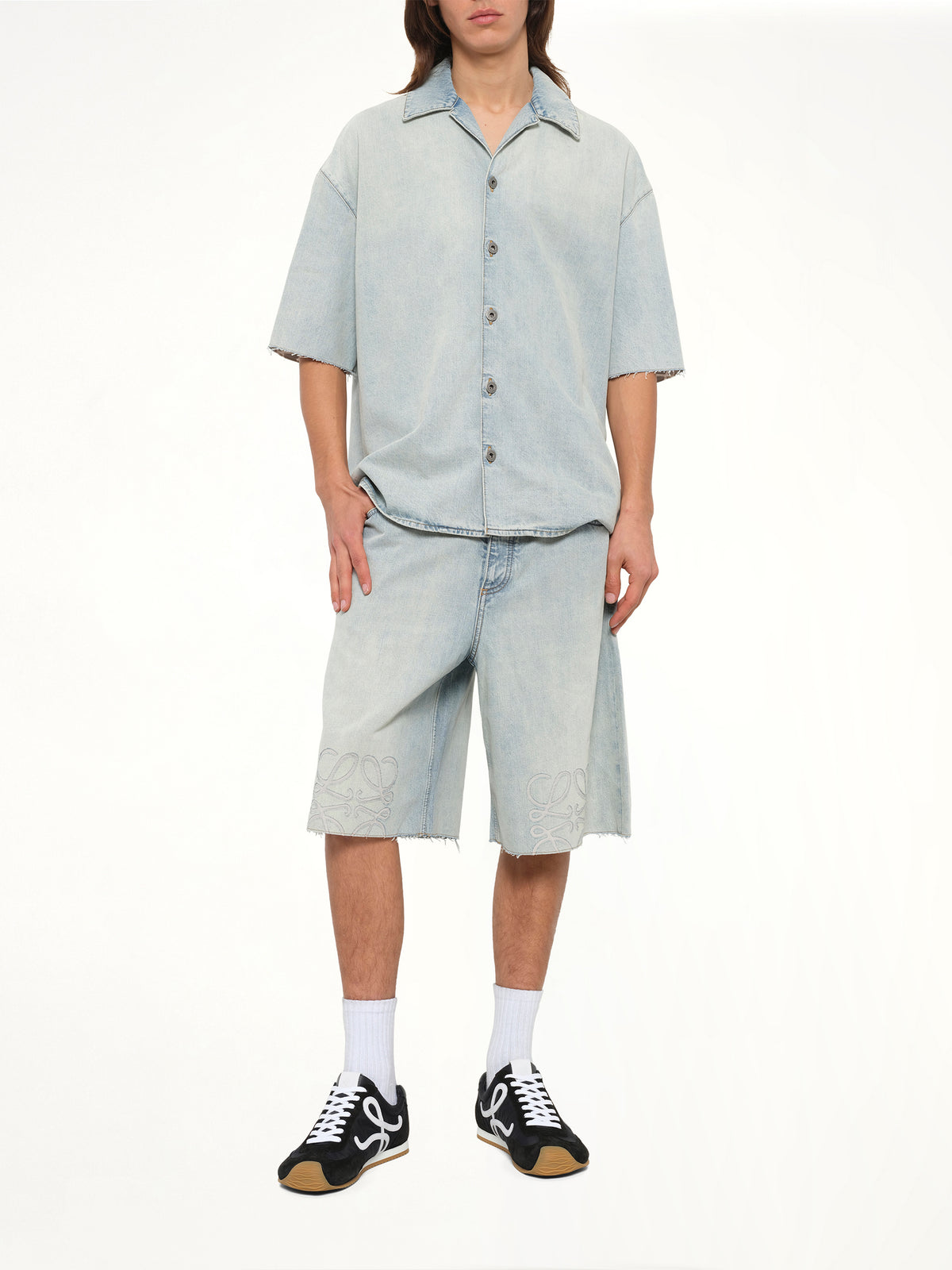 Anagram Short Sleeve Shirt in Washed Blue