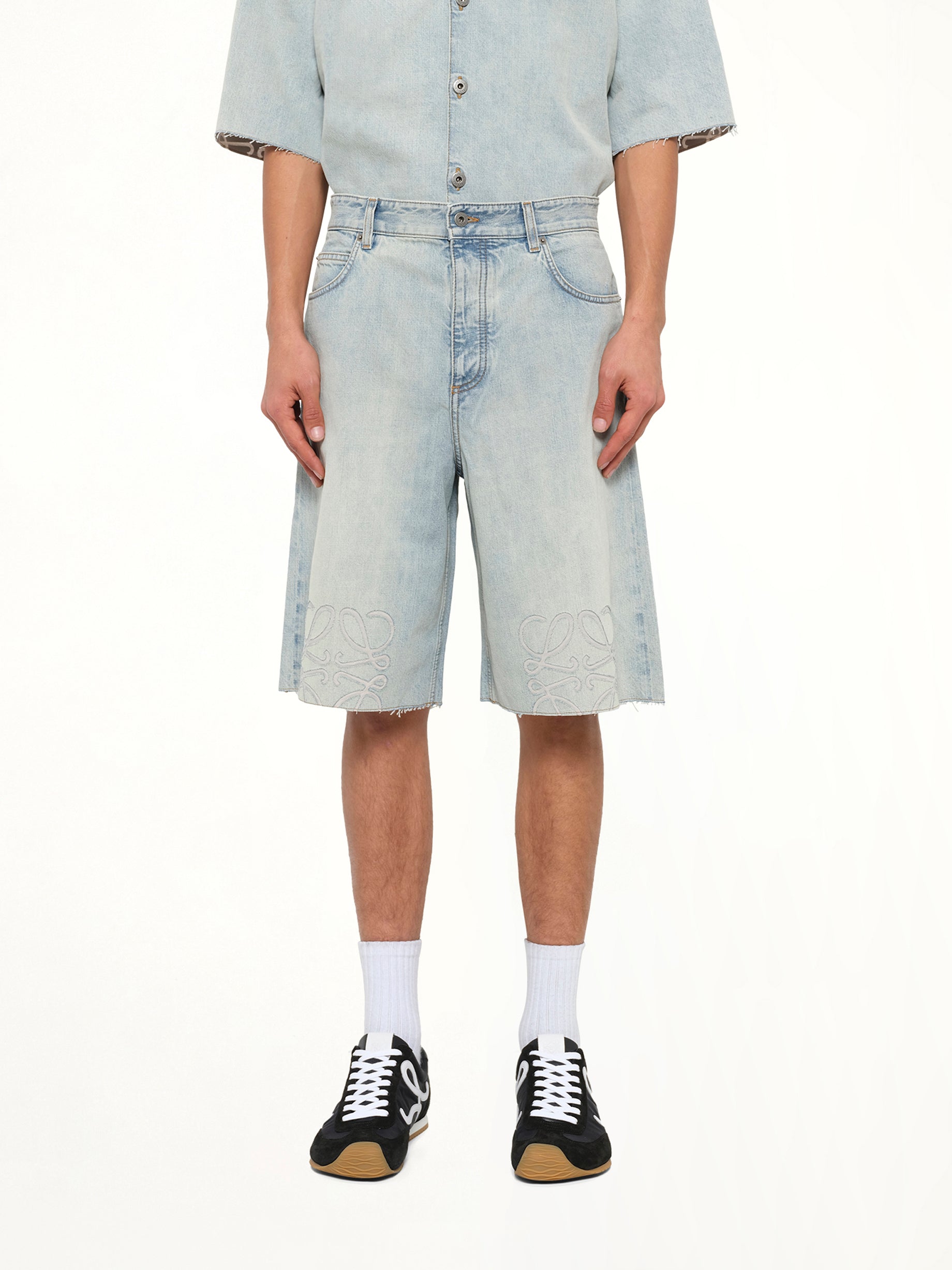 Anagram Shorts in Washed Blue