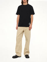 Back Print Relaxed Fit T-Shirt in Black/White