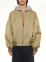 Bomber Jacket in Khaki Green