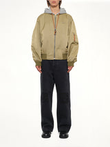 Bomber Jacket in Khaki Green