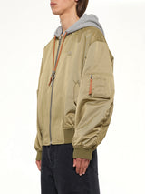 Bomber Jacket in Khaki Green