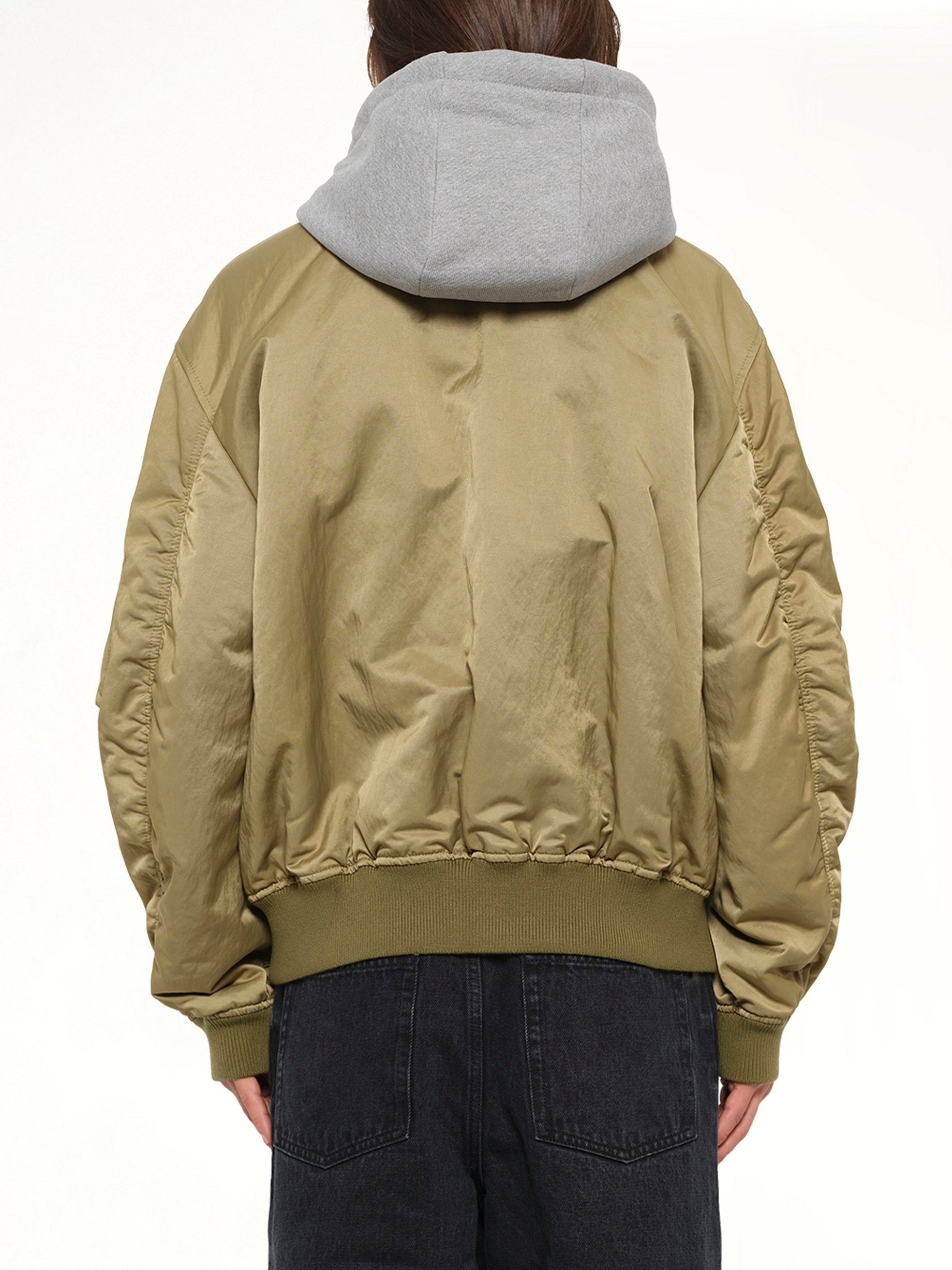 Bomber Jacket in Khaki Green