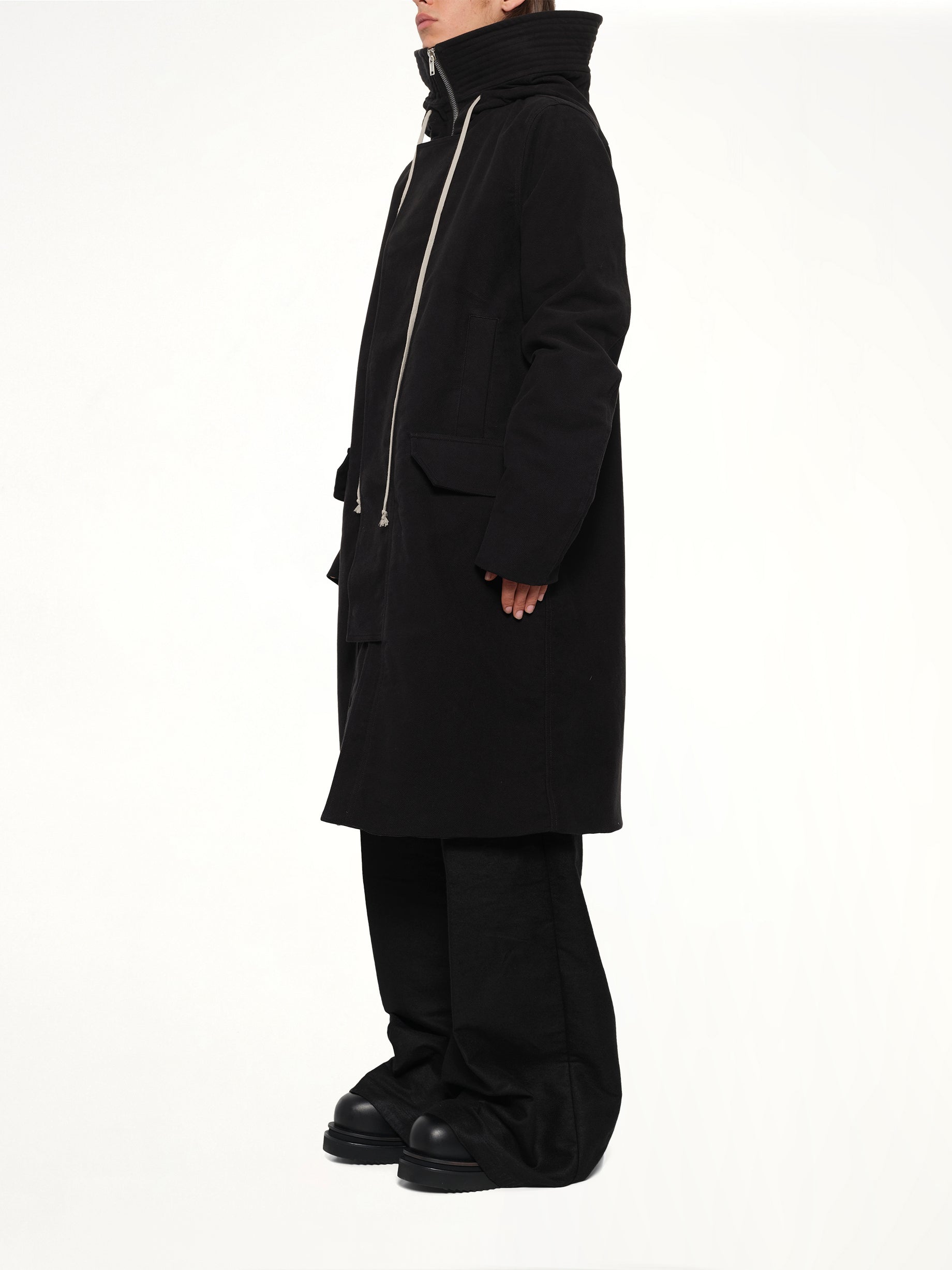 Brushed Twill Megaparka in Black