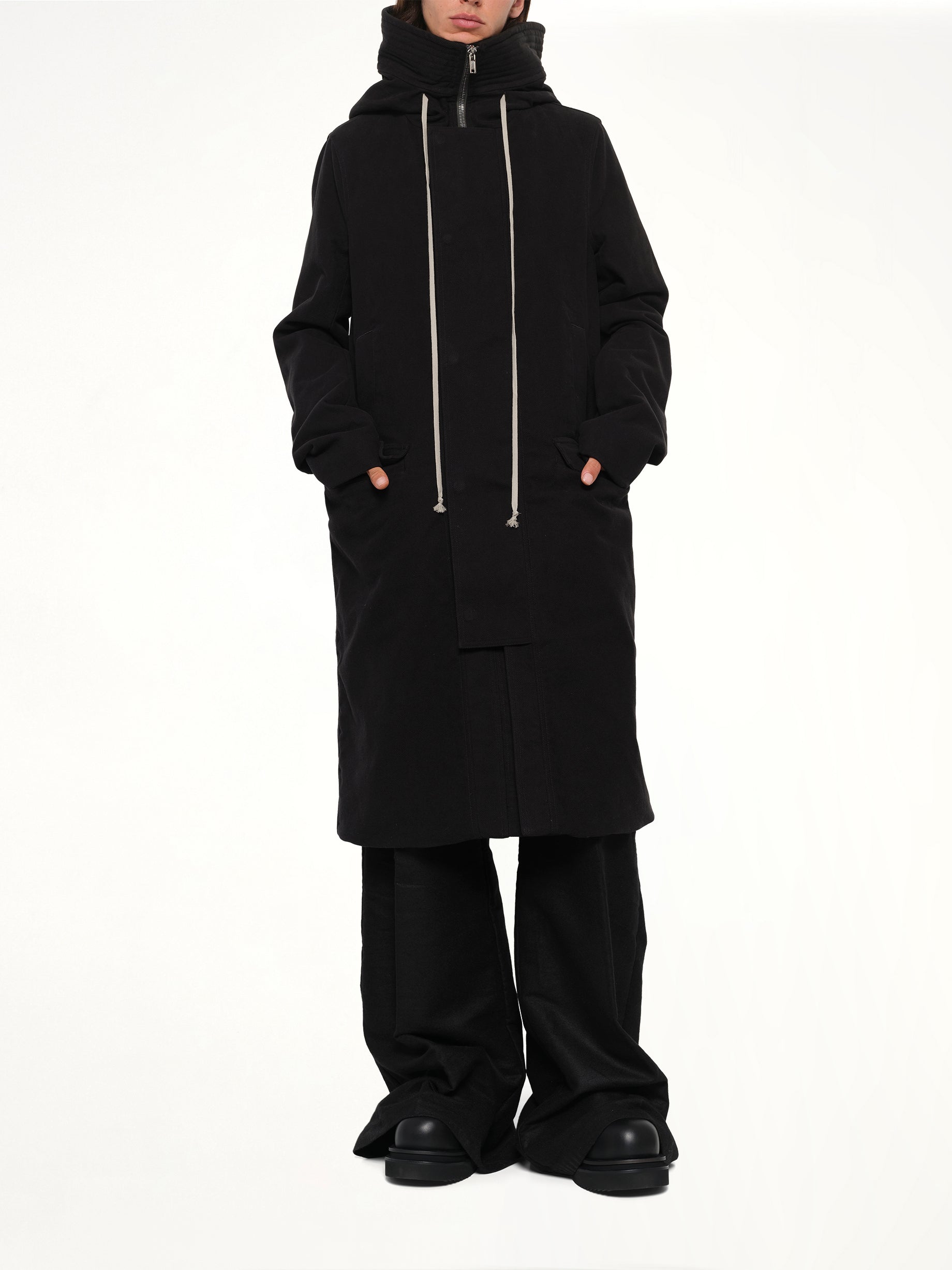 Brushed Twill Megaparka in Black