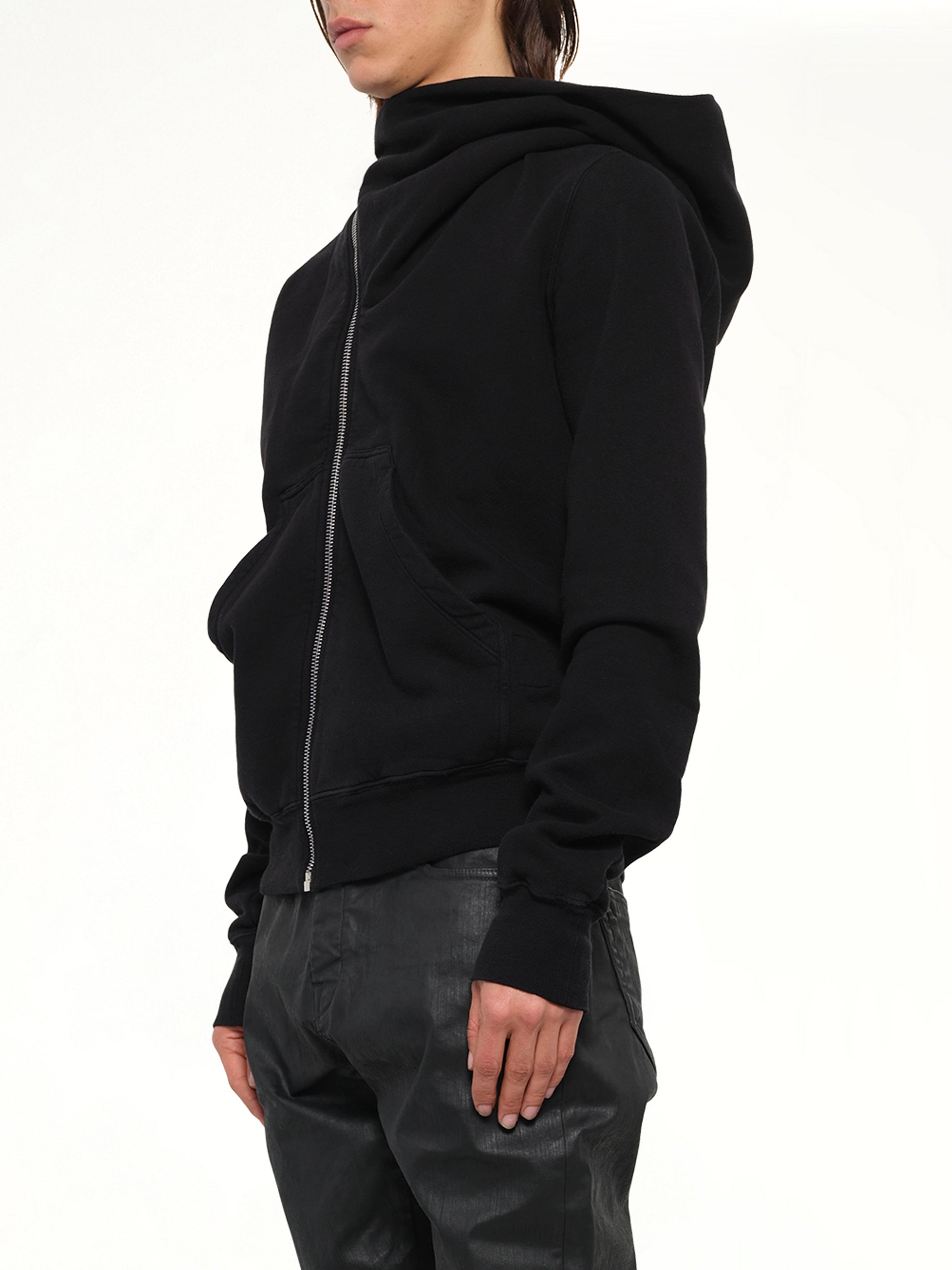 Furka Jersey Mountain Hoodie in Black