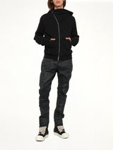 Furka Jersey Mountain Hoodie in Black