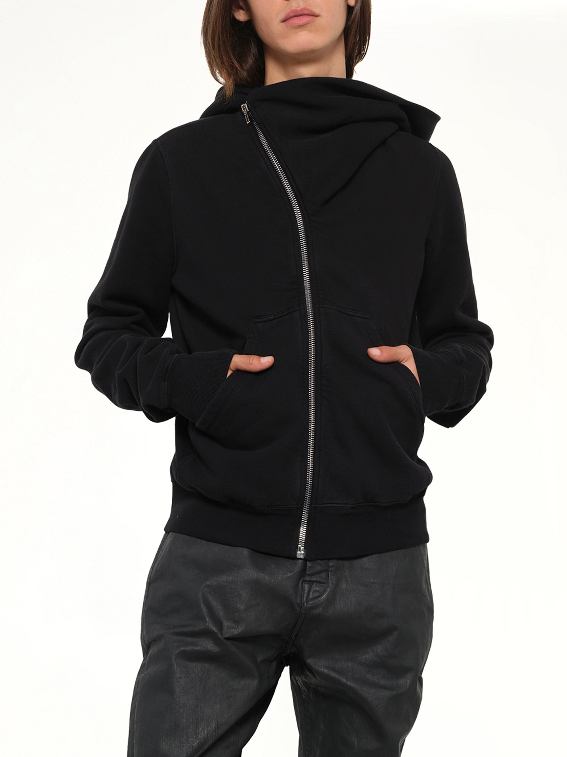 Furka Jersey Mountain Hoodie in Black