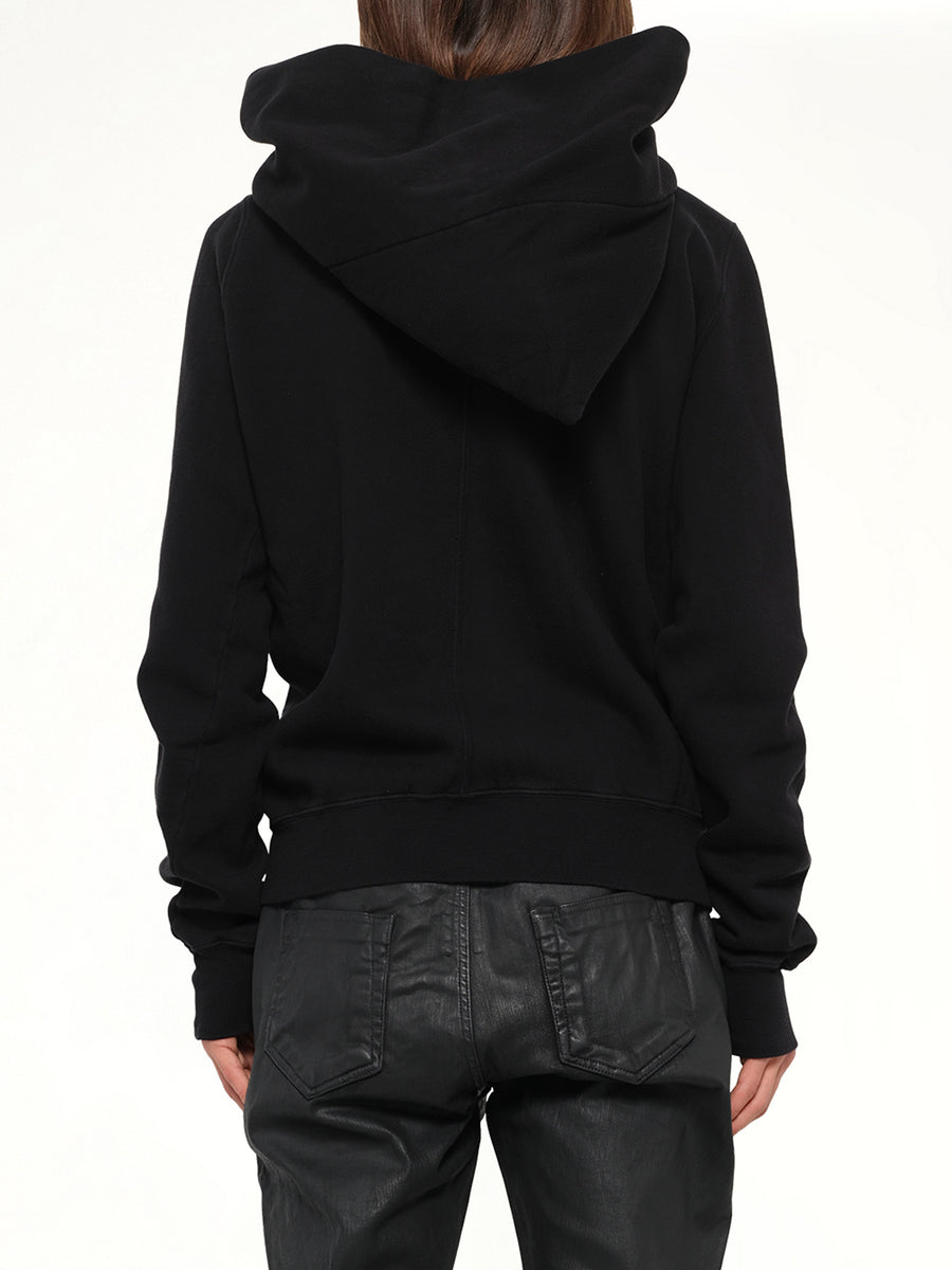 Furka Jersey Mountain Hoodie in Black